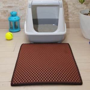 40X55 cm Kedi Tuvalet Önü Paspası Açık Kahve