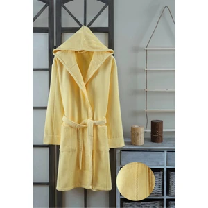 Kadife Kapşonlu Bedenli Bornoz