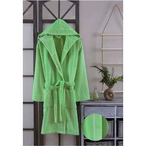 Kadife Kapşonlu Bedenli Bornoz