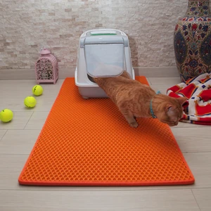 Paspas Car 60X110 cm Kedi Tuvalet Önü Paspası Turuncu