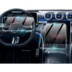 Mercedes Benz 2021/2024 C-Class Glc C300 300 C400 C63 S Class W223 W206 11.9 Inch Multimedya 12.3 Inch Gösterge Için 9h Nano Ipg Proactive Ekran Koruyucu (Set- (12.3" Dashboard-11.9" Navigation))