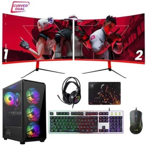 Tx1650 i7 860 16GB Ram 256GB SSD 4GB GT740 Ekran Kartı 23.6 Curved 100Hz Çift Monitör Masaüstü Oyun Bilgisayarı