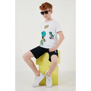 Pamuklu Regular Fit Bisiklet Yaka Şortlu Alt-Üst Takım Erkek Çocuk Takım 6212013