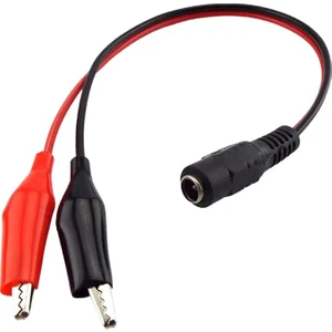 Powermaster 5.5x2.5mm Dişi To Krokodil Çevirici 25CM Kablo Adaptör Girişini Akü Maşasına Çevirici Dönüştürücü