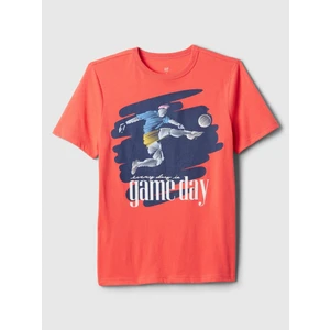 Erkek Çocuk Kırmızı Grafikli T-Shirt