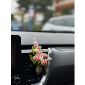 Plantarrium Design Oto Aksesuar/koku-Mini Buket Orta Pembe Peluş