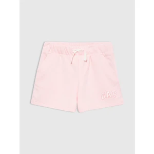 Kız Bebek Açık Pembe Gap Logo Fransız Havlu Kumaş Şort