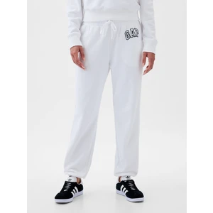 Kadın Beyaz Gap Logo Jogger Fransız Havlu Kumaş Eşofman Altı