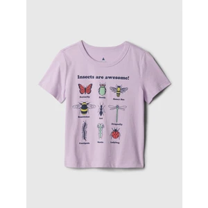 Erkek Bebek Lila Mix And Match Grafikli T-Shirt