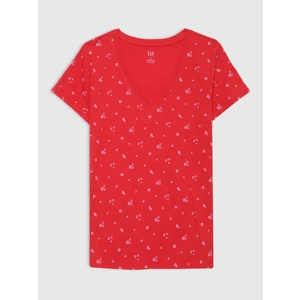 Kadın Kırmızı Favorite V Yaka T-Shirt