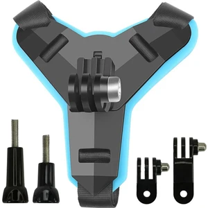 5 Parça Aksiyon Kamera Tutucu Jaw Mount Motor Kask Çene Tutma Aparatı Mavi
