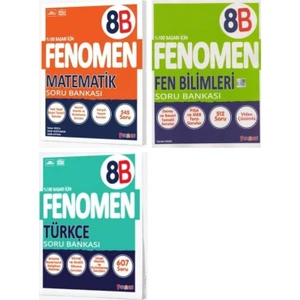 Fenomen Yayıncılık LGS 8. Sınıf B Serisi Soru Bankası 3lü Set