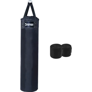 Polydes 120X30 cm Kolonlu Boks Kum Torbası Siyah+El Sargı Bandajı