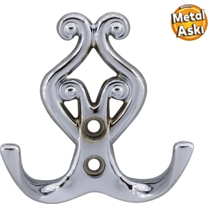 Sırma Askı Metal Vestiyer Duvar Dolap Elbise Askısı Krom Renk Mobilya Kapı Askılığı Aparatı