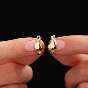 Sembol Gold Altın Drop Küpe 1.5 cm
