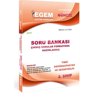 Egem Eğitim Yayınları Tıbbi Dokümantasyon ve Sekreterlik Soru Bankası 2. Sınıf