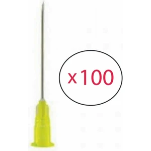 Sarı Iğne Ucu (100 ADET) Steril Hipodermik Iğne Enjektör Iğnesi 20g 38mm