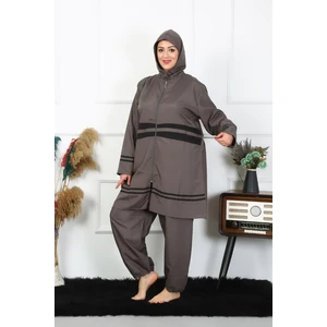 Büyük Beden Tesettür Mayo 7XL-8XL-9XL-10XL Füme 55010