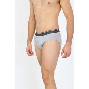 Erkek Pamuk Likralı Slip Gri 40132