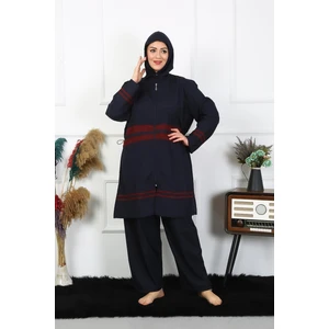 Büyük Beden Tesettür Mayo 7XL-8XL-9XL-10XL Lacivert 55010