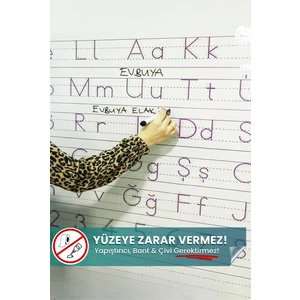 Pi Papers Harfli Elakin - Kendiliğinden Tutunan, Statik, Yapışkansız Sihirli Akıllı Kağıt Yazı Tahtası Pano