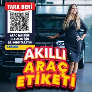 Araç Akıllı Karekod Cam Etiketi (Qr Kod Dijital Kimlik - Karekod Araç Numaratörü - QR Code Sticker - Karekod Araba Etiketi) (Sınırsız Kullanım)