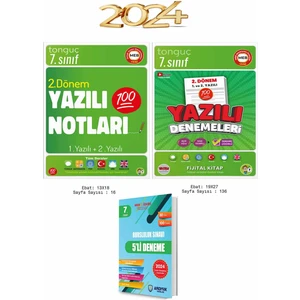 Tonguç Akademi 7. Sınıf 2. Dönem Yazılı Notları ve Yazılı Denemeleri - Ardışık Yayınları 2024 Bursluluk Sınavı 5'li Deneme