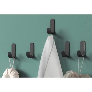 Binome Design Kendinden Yapışkanlı Mat Siyah Şık Tasarım Askılık ( 1 Adet)