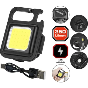 Rox 0229 Outdoor Anahtarlık Şarjlı LED Fener 350 Lümen