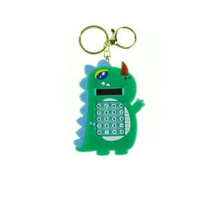 Hesap Makinesi Dino Mini Anahtarlıklı Labirent Oyunlu Yeşil