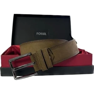 Taba Desenli Hakiki Deri Spor Erkek Kemeri 4cm