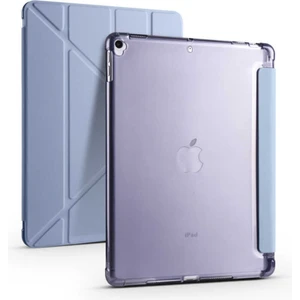 Apple iPad 9.nesil 10.2 (2021) Yatay ve Dikey Standlı Antişok Köşe Korumalı Kalemlikli Origami Slikon Kılıf A2602 A2604 A2603 A2605