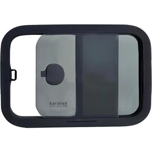 Sürgülü Karavan Camı 50x30cm Oval Köşe Yerli