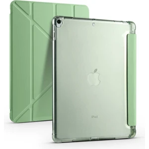 Apple iPad 9.nesil 10.2 (2021) Yatay ve Dikey Standlı Antişok Köşe Korumalı Kalemlikli Origami Slikon Kılıf A2602 A2604 A2603 A2605