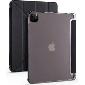 Apple iPad Pro 11 4.nesil (2022) Yatay ve Dikey Standlı Antişok Köşe Korumalı Kalemlikli Origami Slikon Kılıf A2759 A2761  A2435 A2762