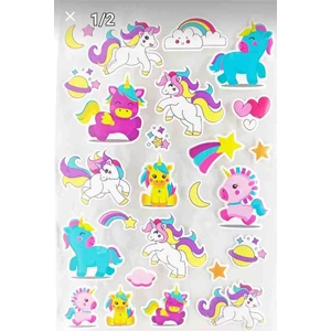 Çilek Home Avm Çilekhomeavm Unicorn Kabartmalı Sticker Etiket