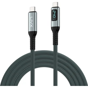 Thunderbolt 4 Type C To Type C 240W Hızlı Şarj 8K@60Hz Görüntü Aktarımı 40GBPS Veri Transferi Pd3.1 Dijital Göstergeli 2 Metre Örgülü Kablo Ard-01