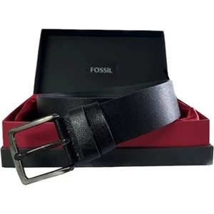 Siyah Hakiki Deri 4,5 cm Erkek Kemeri