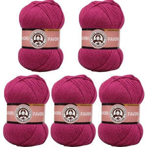 Ören Bayan Ören Bayan Favori Örgü İpi - Mürdüm - 5'Li Paket - ( Renk Kodu : 103 )