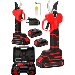 Dynamic Max Alman 5630GR Kömürsüz Motor Akülü Bağ Makasi Dal Budama Kesme Makasi Makinesi Yeni Seri Kırmızı