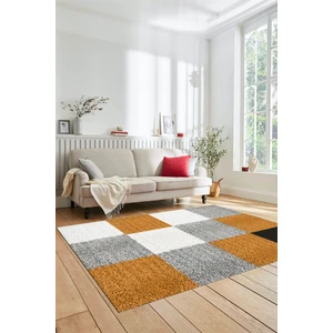 Evdeya 3D Baskılı Kaymaz Yıkanabilir Koridor Halısı Mutfak Halısı Salon Halısı Modern-53-Kahve