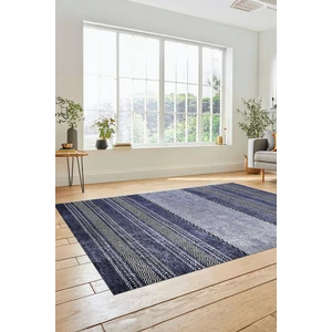 Evdeya Kilim Desen Özel Tasarım Dijital Kaymaz Yıkanabilir Yolluk Mutfak Salon Halısı Modern-83-Mavi