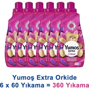 Extra Konsantre Çamaşır Yumuşatıcısı Orkide 1440 ml 60 Yıkama x 6 Adet
