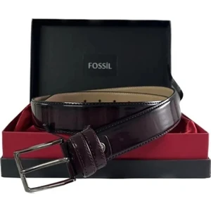 Bordo Rugan Suni Deri 3,5 cm Erkek Kemeri