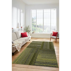 Evdeya 3D Modern Kilim Desen Dijital Kaymaz Yıkanabilir Yolluk Mutfak Salon Halısı Modern-34-Yeşil