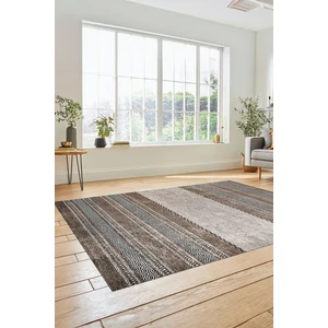 Evdeya Kilim Desen Özel Tasarım Dijital Kaymaz Yıkanabilir Yolluk Mutfak Salon Halısı Modern-83-Kahve