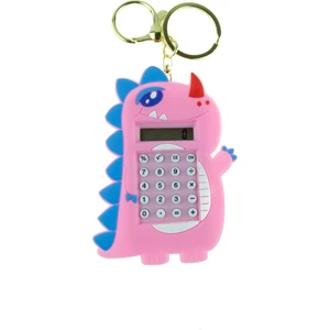 Mix Oyuncak  Hesap Makinesi Dino Mini Anahtarlıklı Labirent Oyunlu Pembe