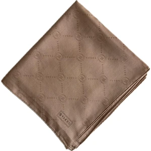 Pamuk Ipek Monogram Eşarp 3001126-AÇIK Kahve