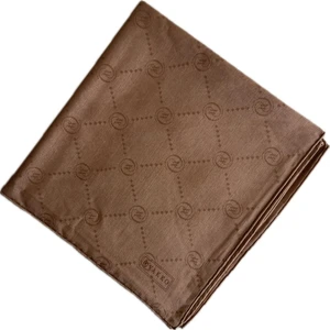 Pamuk Ipek Monogram Eşarp 3001126-SÜTLÜ Kahve