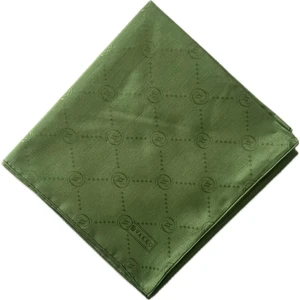 Pamuk Ipek Monogram Eşarp 3001126-KOYU Yeşil